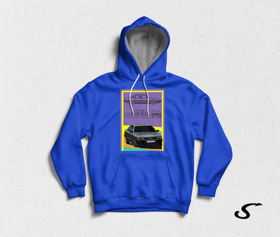 Hoodie Felpa bianca con cappuccio - Audi 100