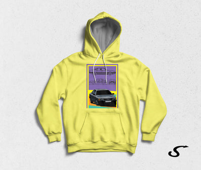 Hoodie Felpa bianca con cappuccio - Audi 100