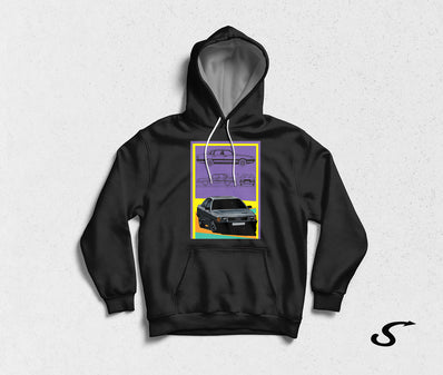 Hoodie Felpa bianca con cappuccio - Audi 100