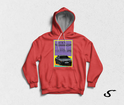 Hoodie Felpa bianca con cappuccio - Audi 100