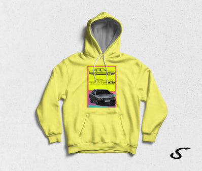 Hoodie Felpa bianca con cappuccio - Audi 100