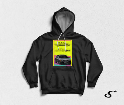 Hoodie Felpa bianca con cappuccio - Audi 100