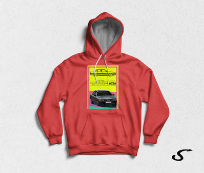 Hoodie Felpa bianca con cappuccio - Audi 100
