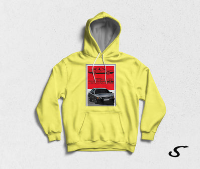 Hoodie Felpa bianca con cappuccio - Audi 100