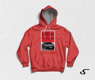 Hoodie Felpa bianca con cappuccio - Audi 100