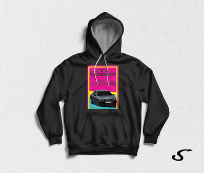 Hoodie Felpa bianca con cappuccio - Audi 100