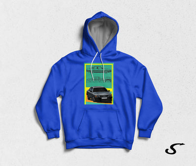 Hoodie Felpa bianca con cappuccio - Audi 100