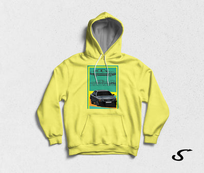 Hoodie Felpa bianca con cappuccio - Audi 100