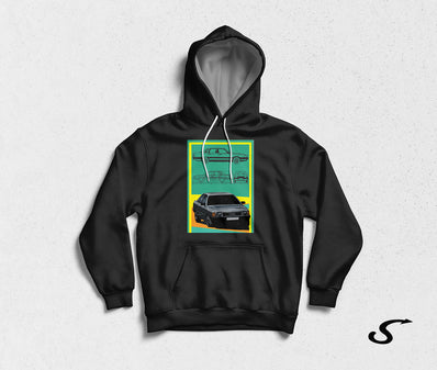 Hoodie Felpa bianca con cappuccio - Audi 100