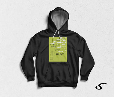 Hoodie Felpa bianca con cappuccio - Fiat Millenovecentosessantatrè