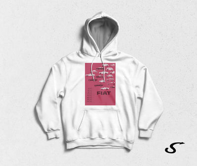 Hoodie Felpa bianca con cappuccio - Fiat Millenovecentosessantatrè