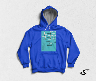 Hoodie Felpa bianca con cappuccio - Fiat Millenovecentosessantatrè