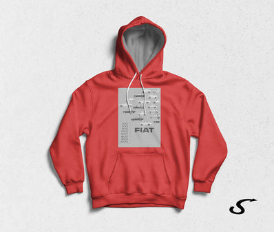 Hoodie Felpa bianca con cappuccio - Fiat Millenovecentosessantatrè