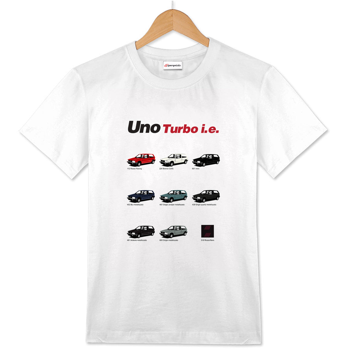 Fiat Uno Turbo i.e. colori T-shirt