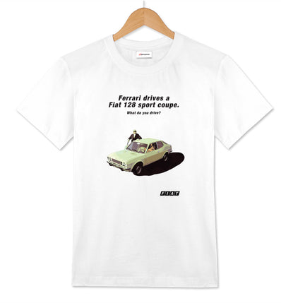 Fiat 128 sport coupe | Enzo Ferrari T-shirt