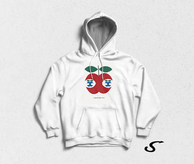 Hoodie Felpa bianca con cappuccio - Chi Vespa mangia le mele