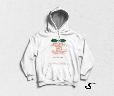 Hoodie Felpa bianca con cappuccio - Chi Vespa mangia le mele