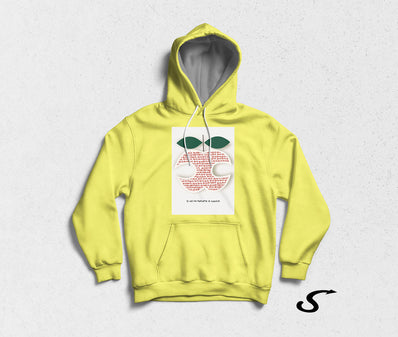 Hoodie Felpa bianca con cappuccio - Chi Vespa mangia le mele