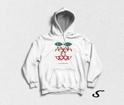 Hoodie Felpa bianca con cappuccio - Chi Vespa mangia le mele