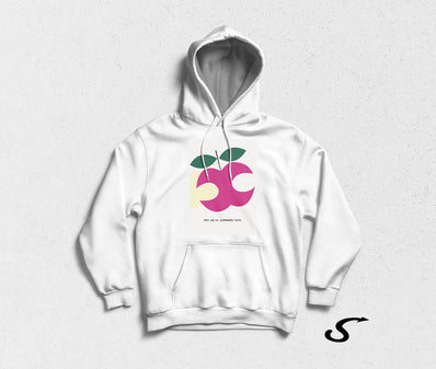 Hoodie Felpa bianca con cappuccio - Chi Vespa mangia le mele